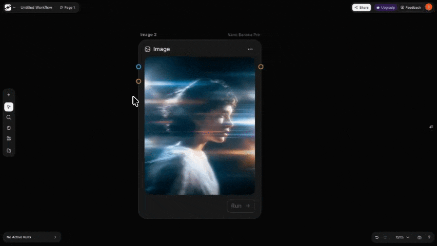 Node example showing input and output nodes