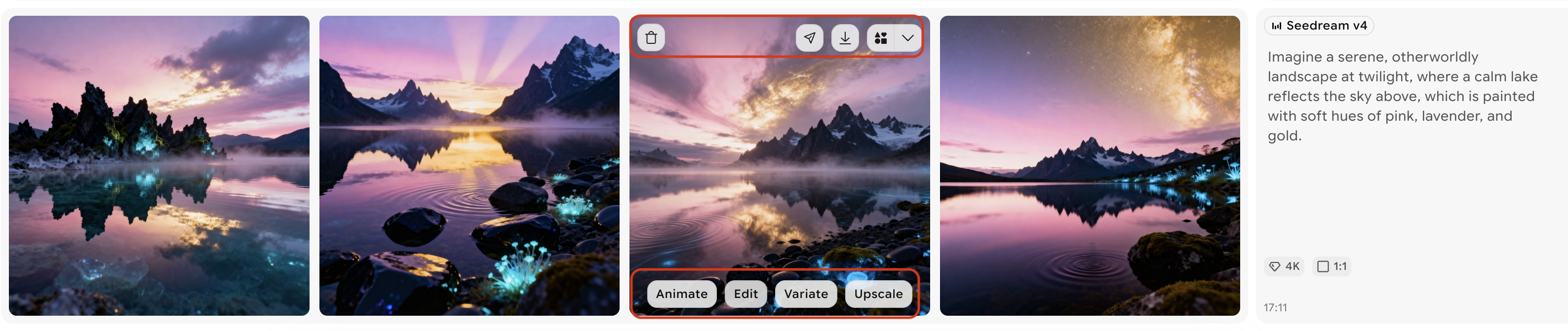 Quick Actions toolbar